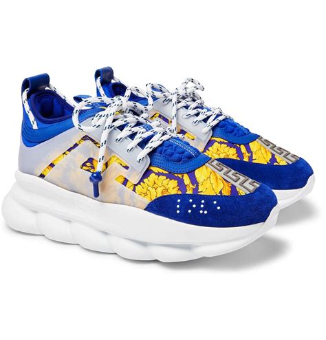 Versace Chain Reaction Shoes (Blue) (QC) : .